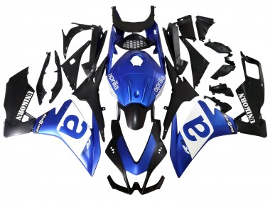 Carénages Moto Aprilia RS4 50 125 2012-2018 - Bleu Blanc Noir Mat Abordables