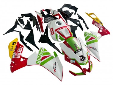 Carénage Moto Aprilia RS4 50 125 2012-2018 - Blanc Rouge Vert Jaune Alitalia Abordables
