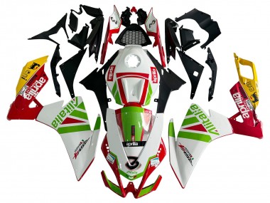Carénage Moto Aprilia RS4 50 125 2012-2018 - Blanc Rouge Vert Jaune Alitalia Abordables