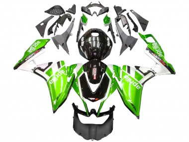 Carénages Moto Aprilia RS4 50 125 2012-2018 - Blanc Vert Noir Brillant Abordables