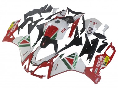 Kits Carénage Moto Aprilia RS4 50 125 2012-2018 - Blanc Rouge Vert Jaune Alitalia Abordables