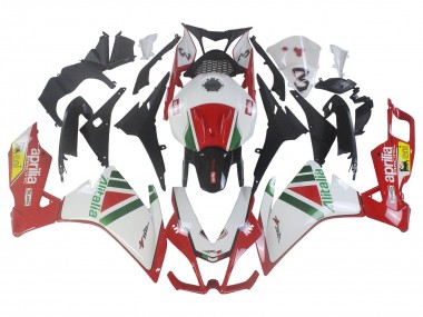 Kits Carénage Moto Aprilia RS4 50 125 2012-2018 - Blanc Rouge Vert Jaune Alitalia Abordables
