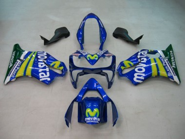 Carénages Moto Honda CBR600 F4i 2004-2007 - Bleu Jaune Vert MoviStar Abordables