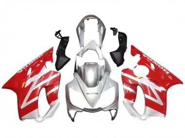 Carénages Moto Honda CBR600 F4i 2004-2007 - Argent Rouge Abordables
