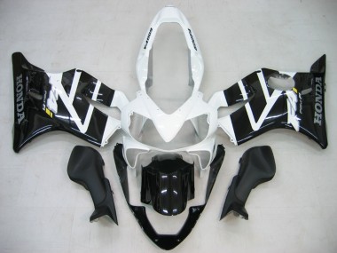 Carénage Moto Honda CBR600 F4i 2004-2007 - Blanc Noir Brillant Abordables