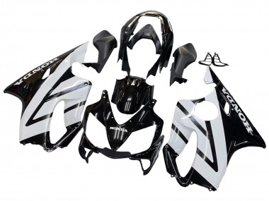 Carénages Moto Honda CBR600 F4i 2004-2007 - Blanc Noir Brillant Abordables