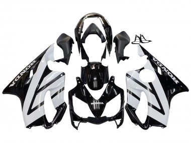 Carénages Moto Honda CBR600 F4i 2004-2007 - Blanc Noir Brillant Abordables