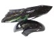Carénage Moto Honda CBR1100XX Blackbird 1996-2007 - Noir Brillant Vert Flamme
