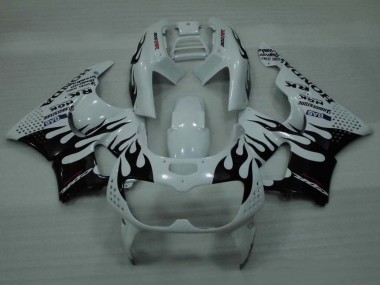 Carénages Moto Honda CBR900RR 893 1994-1995 - Blanc Noir Brillant Flamme Abordables