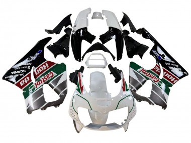 Carénages Moto Honda CBR900RR 893 1996-1997 - Blanc Vert Gris Noir Brillant Castrol Abordables