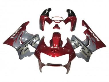 Carénages Moto Honda CBR900RR 919 1998-1999 - Rouge Foncé Gris Abordables