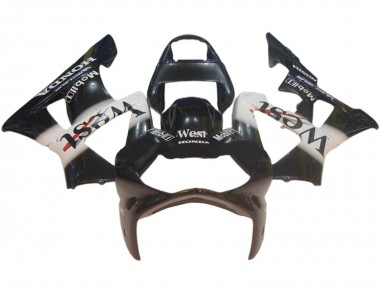 Carénages Moto Honda CBR900RR 929 2000-2001 - Noir Brillant Blanc West Abordables