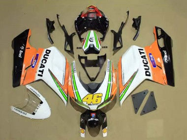 Carénages Moto Ducati 848/1098/1198 2007-2014 - Blanc Orange Vert Noir Brillant Tim 46 Abordables