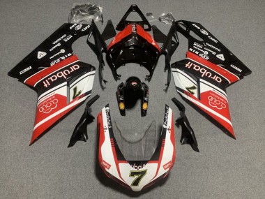 Kits Carénage Moto Ducati 848/1098/1198 2007-2014 - Blanc Rouge Noir Brillant Abordables