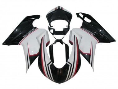 Kits Carénage Moto ABS Ducati 848/1098/1198 2007-2014 - Blanc Rouge Noir Brillant Abordables