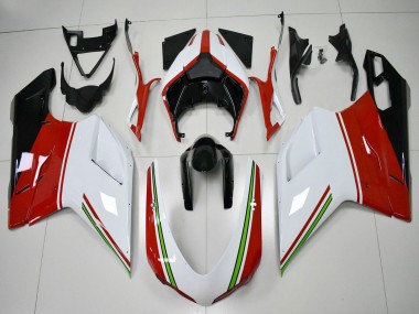 Carénages Moto Ducati 848/1098/1198 2007-2014 - Blanc Rouge Vert Noir Brillant Abordables