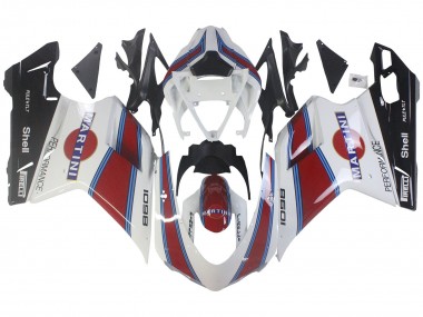 Carénages Moto Ducati 1098 2007-2014 - Blanc Rouge Bleu Noir Brillant Martini Abordables