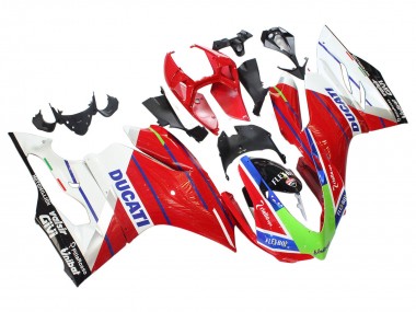 Carénages Moto Ducati Panigale 899/1199 2011-2014 - Blanc Rouge Vert Bleu Noir Brillant Flex-Box Abordables