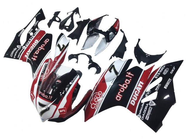 Carénages Moto Ducati Panigale 899/1199 2011-2014 - Blanc Rouge Noir Brillant Aruba.it 7