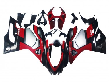 Carénages Moto Ducati 1199 2011-2014 - Rouge Argent Noir Abordables