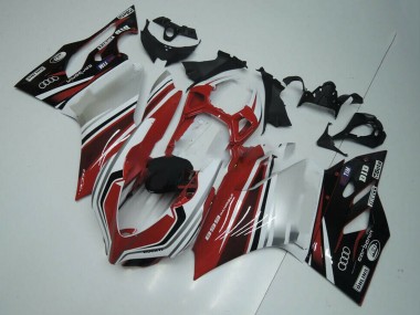 Carénage Moto Ducati Panigale 899 2011-2014 - Blanc Rouge Noir Brillant Abordables
