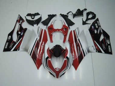 Carénage Moto Ducati Panigale 899 2011-2014 - Blanc Rouge Noir Brillant Abordables