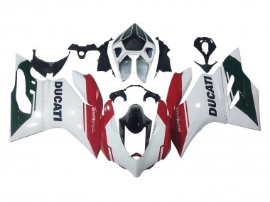 Carénages Moto Ducati Panigale 899 2011-2014 - Blanc Rouge Noir Brillant Abordables
