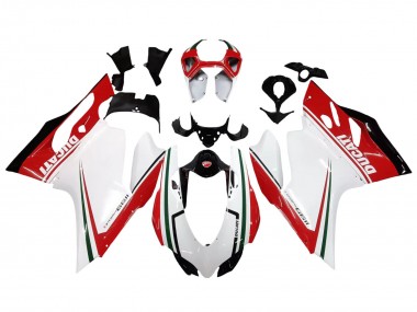 Carénages Moto Ducati 1199 2011-2014 - Blanc Rouge Vert Noir Brillant Abordables