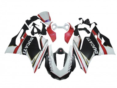 Carénages Moto Ducati Panigale 1199 2011-2014 - Blanc Rouge Noir Abordables