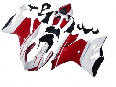 Carénages Moto Ducati 1199 2011-2014 - Blanc Rouge Noir Brillant Abordables