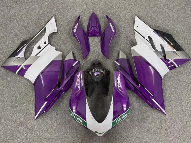 Carénages Moto Ducati 959/1299 2015-2020 - Violet Blanc Noir Brillant Flex-Box Abordables