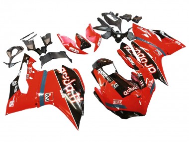 Carénages Moto Ducati 959/1299 2015-2020 - Rouge Noir Brillant Fiamm Abordables
