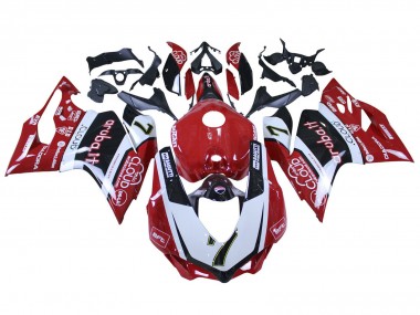 Carénages Moto Ducati 959/1299 2015-2020 - Blanc Rouge Noir Aruba 7 Abordables