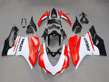 Carénage Moto Ducati 959 2015-2020 - Blanc Rouge Noir Brillant Abordables
