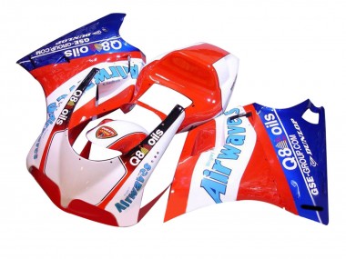Carénages Moto Ducati 748/916/996/998 1993-2005 - Blanc Rouge Bleu Air Waves Abordables