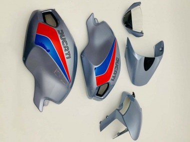 Carénages Moto Ducati Monster 696 796 1100 1100S 2008-2012 - Argent Rouge Bleu Abordables