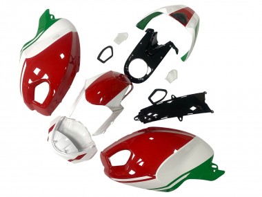 Carénage Moto Ducati Monster 696 796 1100 1100S 2008-2012 - Blanc Rouge Vert Abordables