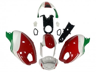 Carénage Moto Ducati Monster 696 796 1100 1100S 2008-2012 - Blanc Rouge Vert Abordables