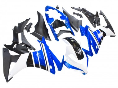Carénages Moto Honda CBR500R 2013-2015 - Bleu Blanc Noir Mat Abordables