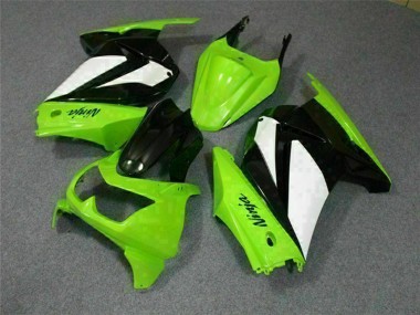 Carénages Moto Kawasaki EX250 2008-2012 - Vert Blanc Noir Abordables