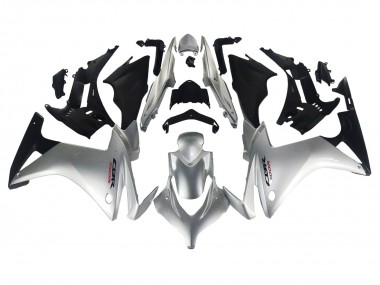 Carénage Moto Honda CBR500R 2013-2015 - Argent Noir Brillant Abordables