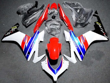 Carénage Moto Honda CBR500R 2013-2015 - Blanc Rouge Bleu HRC Abordables