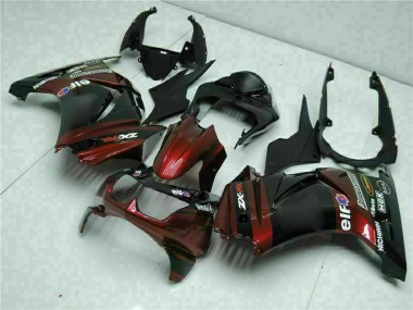 Carénages Moto Kawasaki EX250 2008-2012 - Noir Brillant Rouge Marron Abordables