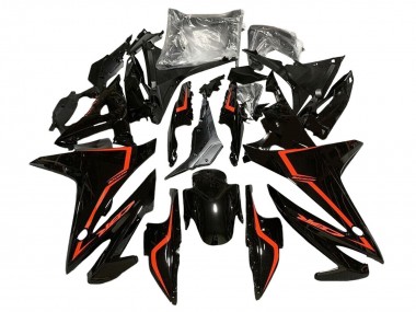 Carénages Moto Honda CBR500R 2016-2018 - Noir Brillant Rouge Abordables
