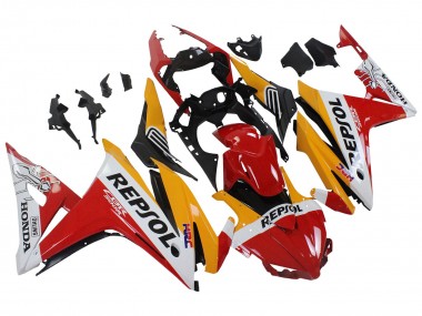 Carénages Moto Honda CBR500R 2016-2018 - Jaune Blanc Rouge Repsol HRC Abordables