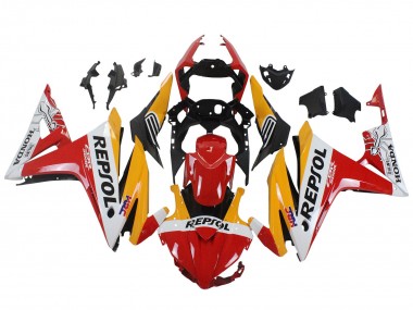 Carénages Moto Honda CBR500R 2016-2018 - Jaune Blanc Rouge Repsol HRC Abordables