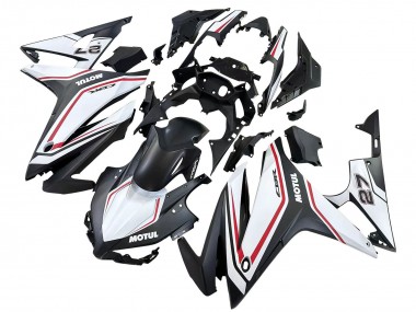 Carénages Moto Honda CBR500R 2016-2018 - Blanc Rouge Noir Mat Abordables