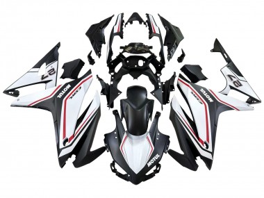 Carénages Moto Honda CBR500R 2016-2018 - Blanc Rouge Noir Mat Abordables