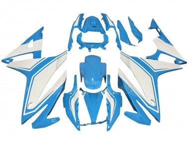 Carénages Moto Honda CBR500R 2016-2018 - Bleu Clair Blanc Abordables
