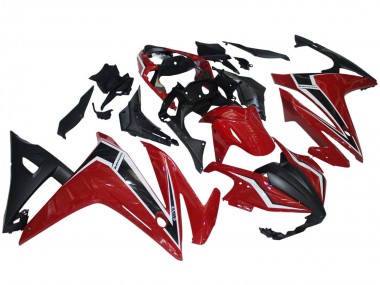 Carénages Moto Honda CBR500R 2016-2018 - Rouge Blanc Noir Mat Abordables